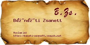 Bánáti Zsanett névjegykártya